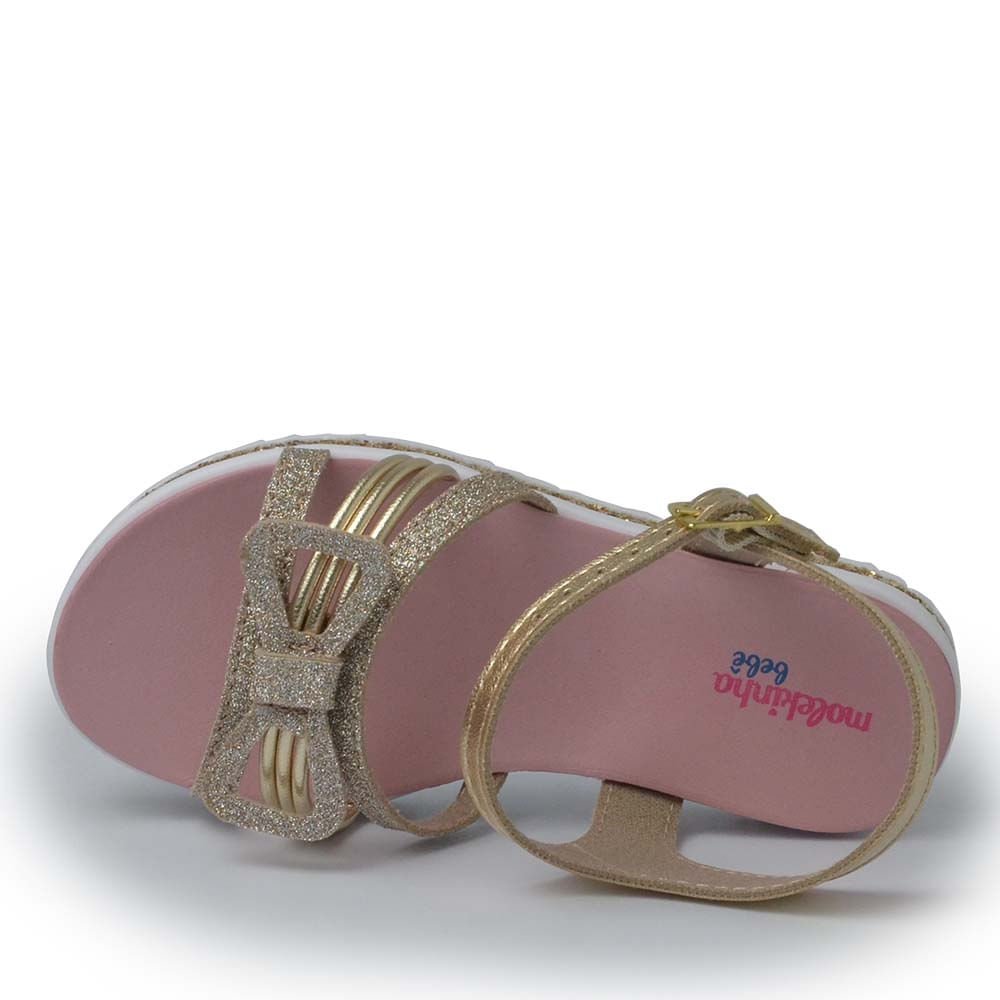 Sandália Infantil Molekinha Feminina 2724.112 Dourado 4