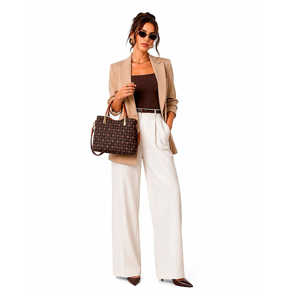 Bolsa Chenson Feminina Monograma CG85475 Café 2