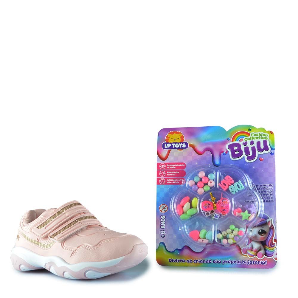 Kit Tênis Infantil Kidy Feminino Play 007-1827 Rosa 2
