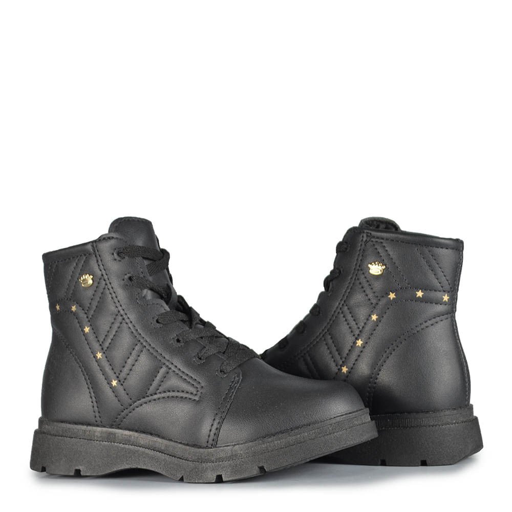Coturno Infantil Pinks Cats Feminino V6061 Preto 6