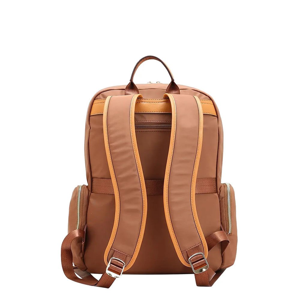 Mochila Chenson Feminina Twill Nylon CG85335 Marrom 4