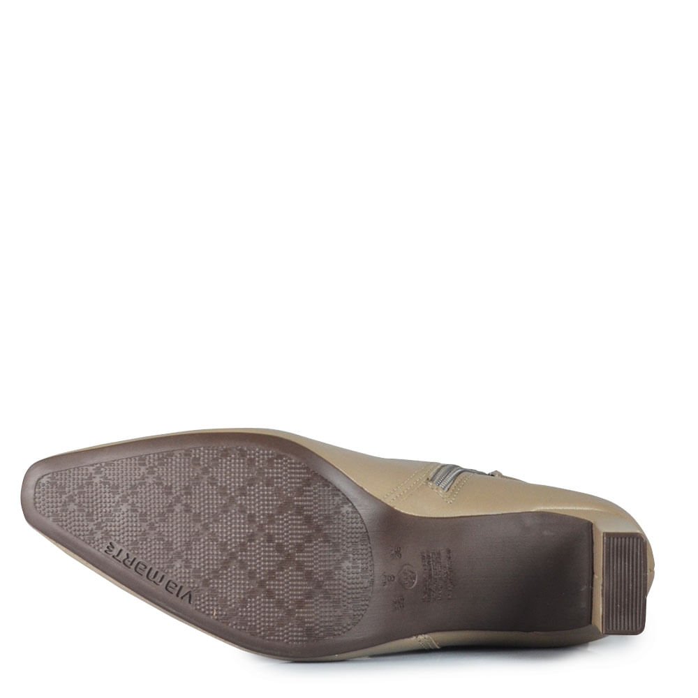 Bota Cano Médio Via Marte Feminina 356-002-01 Creme 5