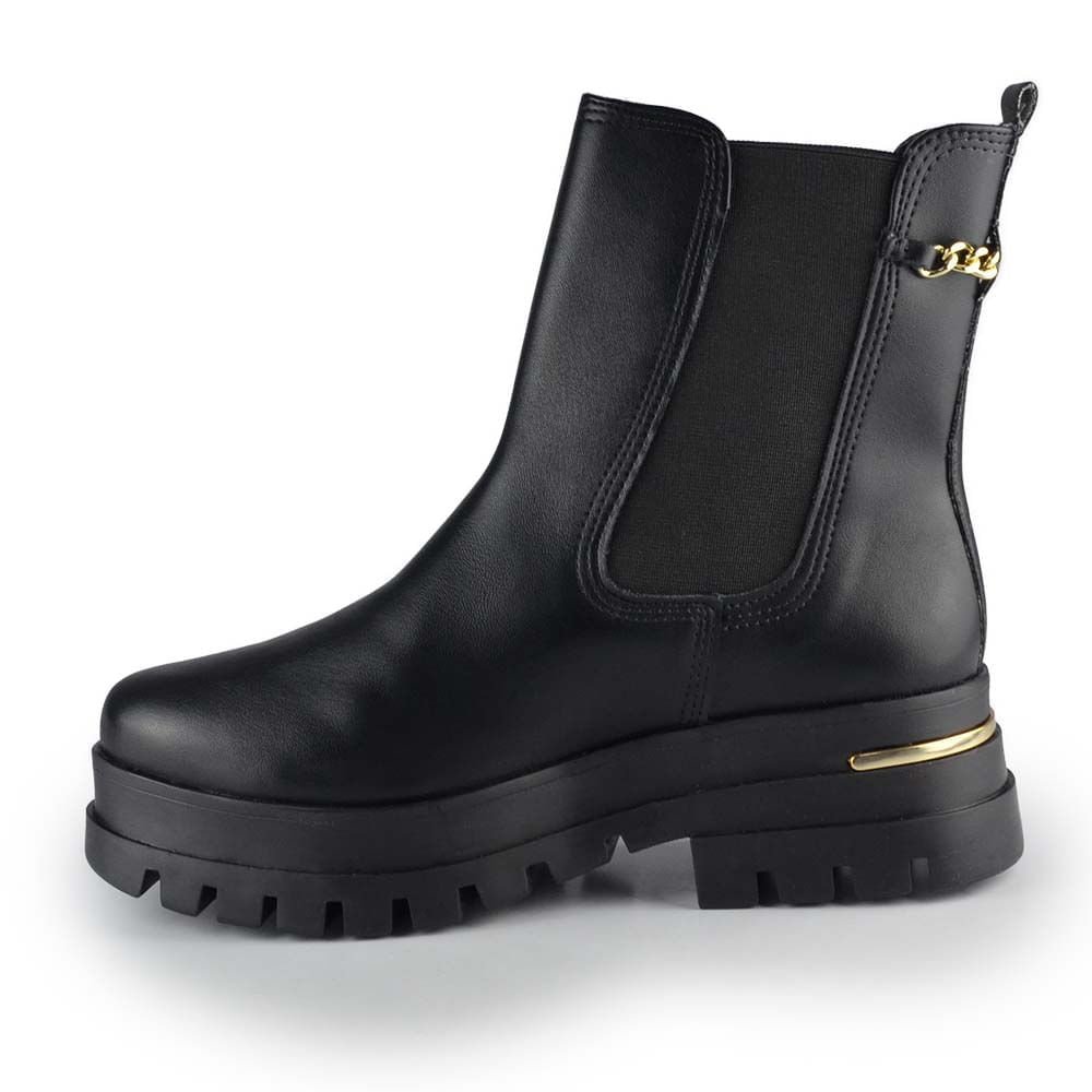 Coturno Cano Médio Via Marte Feminino Tratorado 007-006-01 Preto 3