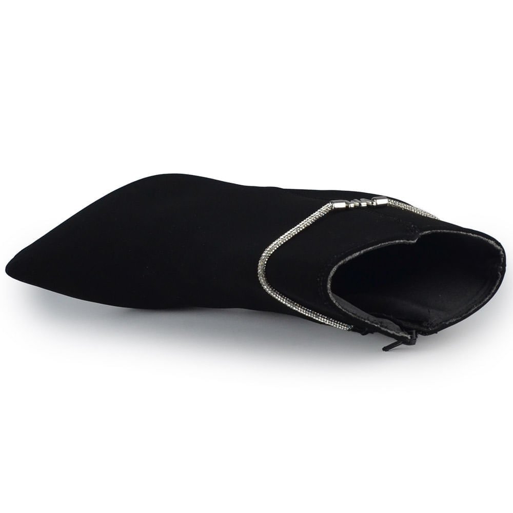 Bota Cano Baixo Via Marte Feminina Salto Alto Fino 094-003-01 Preto 4