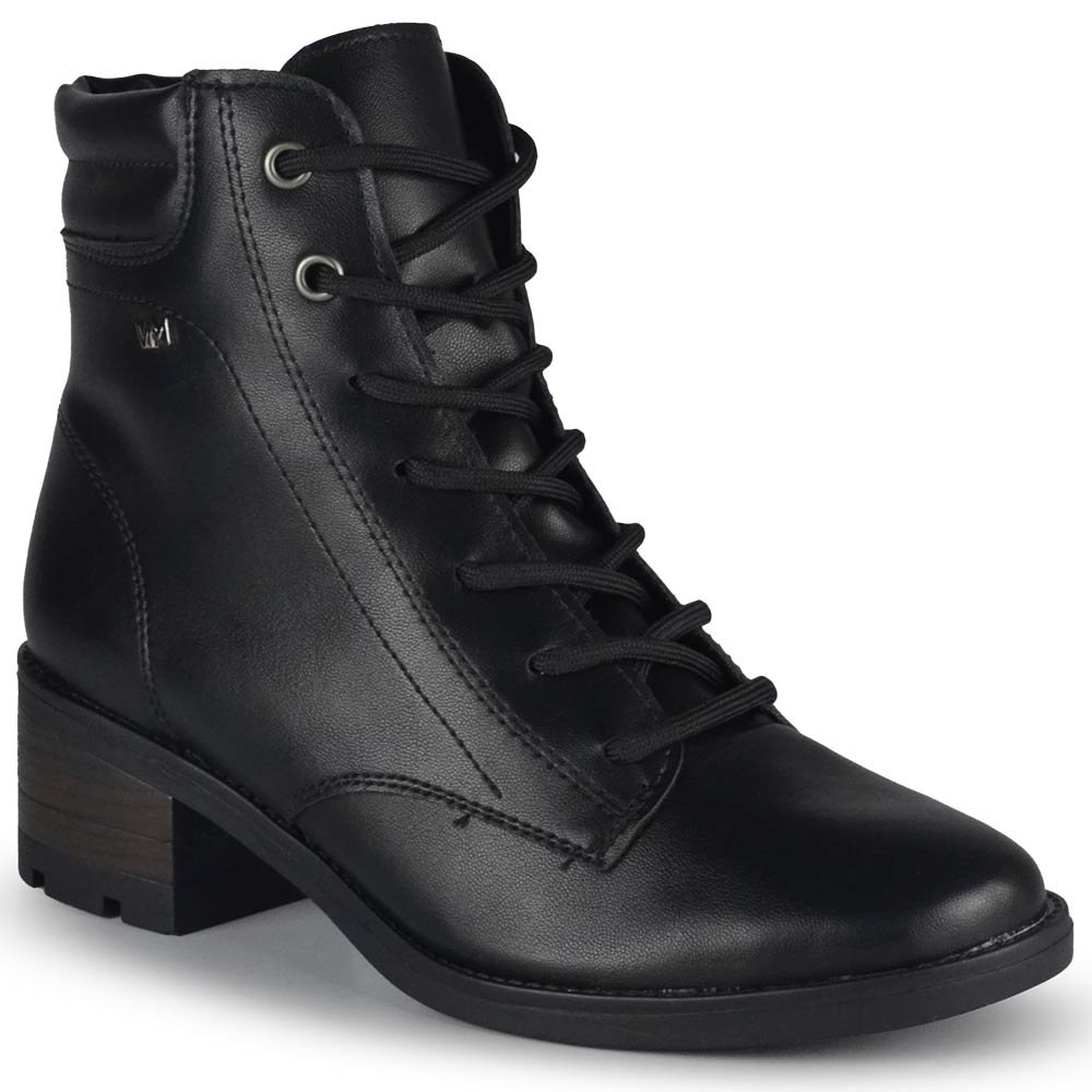 Coturno Via Marte Feminino Salto Médio 002-001-01 Preto 2