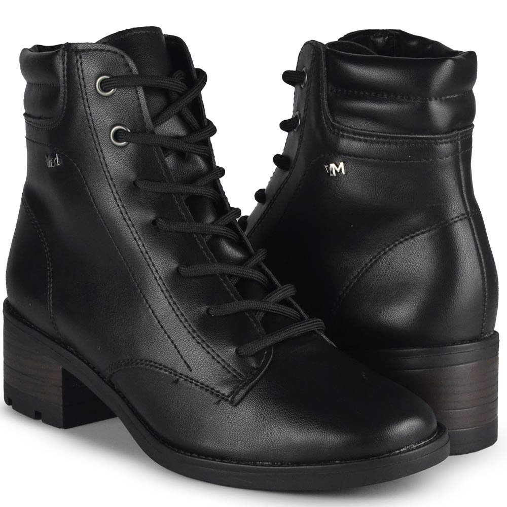 Coturno Via Marte Feminino Salto Médio 002-001-01 Preto 6