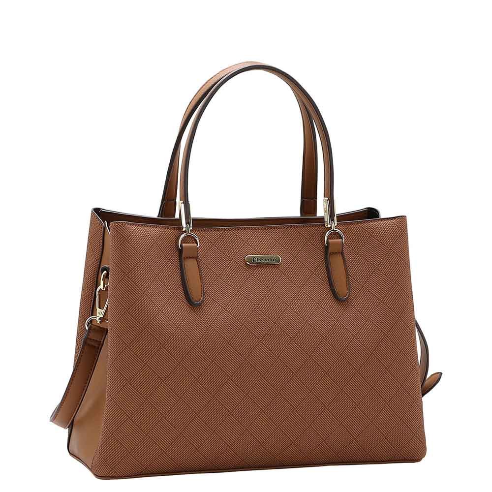 Bolsa Chenson Feminina Elemento Gráfico CG85968 Bege 1