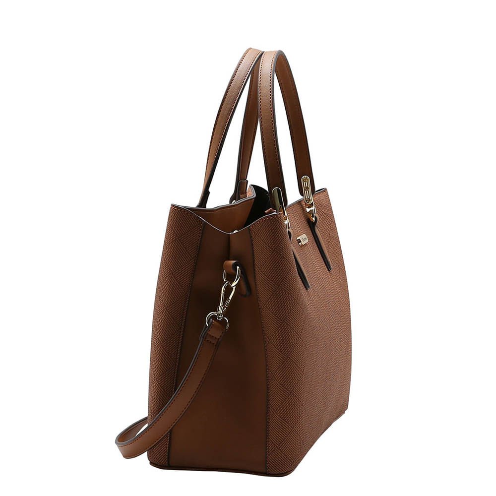 Bolsa Chenson Feminina Elemento Gráfico CG85968 Bege 3