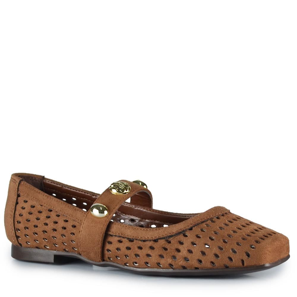 Sapatilha Mary Jane Via Marte Feminina 048-014-01 Marrom 2