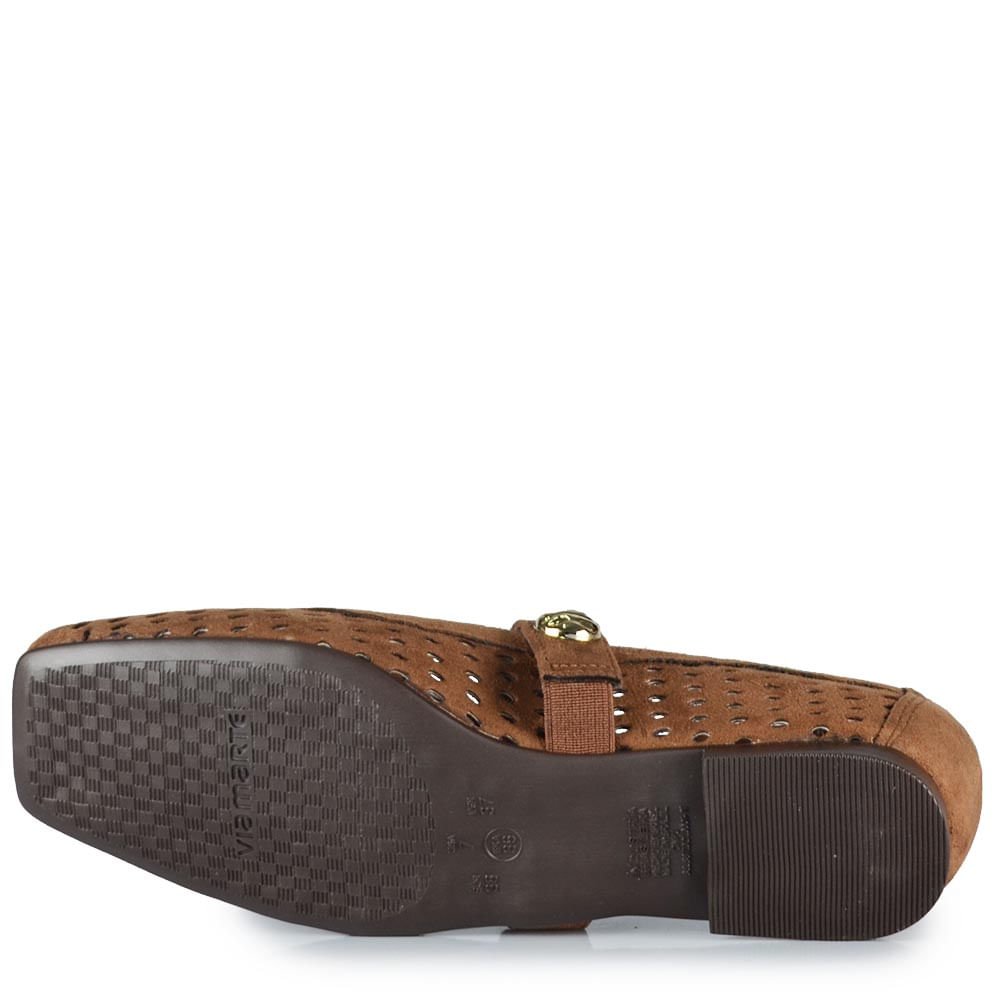 Sapatilha Mary Jane Via Marte Feminina 048-014-01 Marrom 5