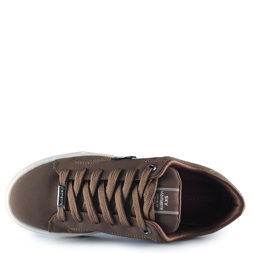 Tênis Casual Via Marte Feminino 027-051-11 Marrom 4