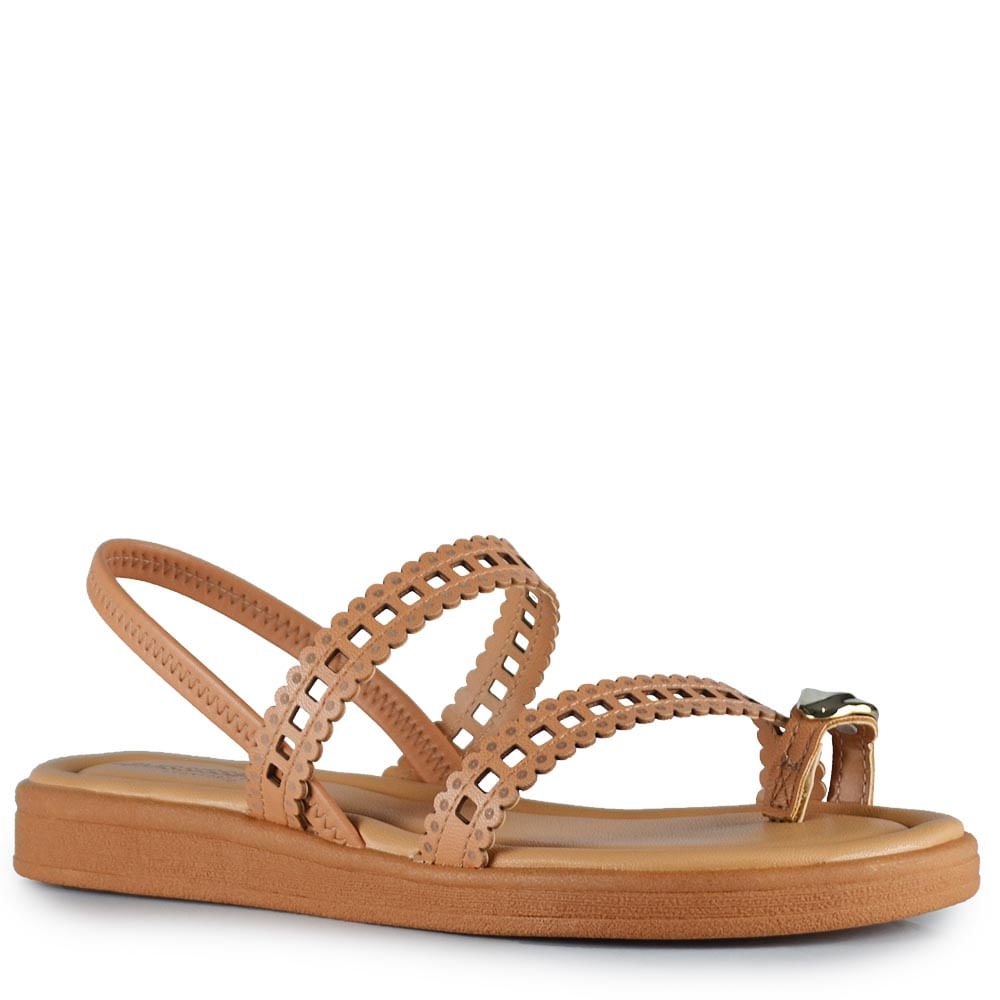 Sandália Flatform Mississipi Feminina J2022 Bege 2