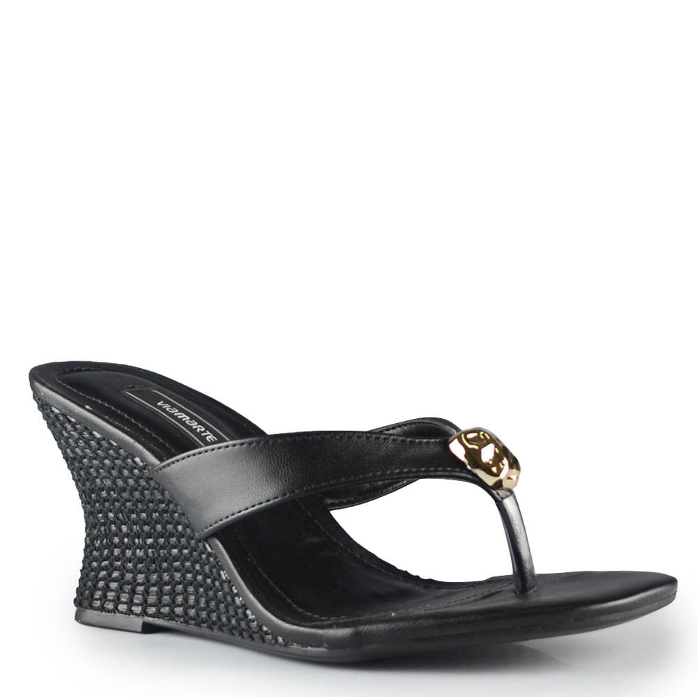 Tamanco Via Marte Feminino 397-007-01 Preto 2