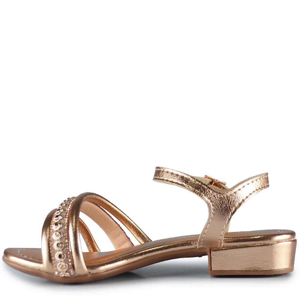 Sandália Salto Baixo Infantil Molekinha Feminina 2318.154 Rosé Gold 3