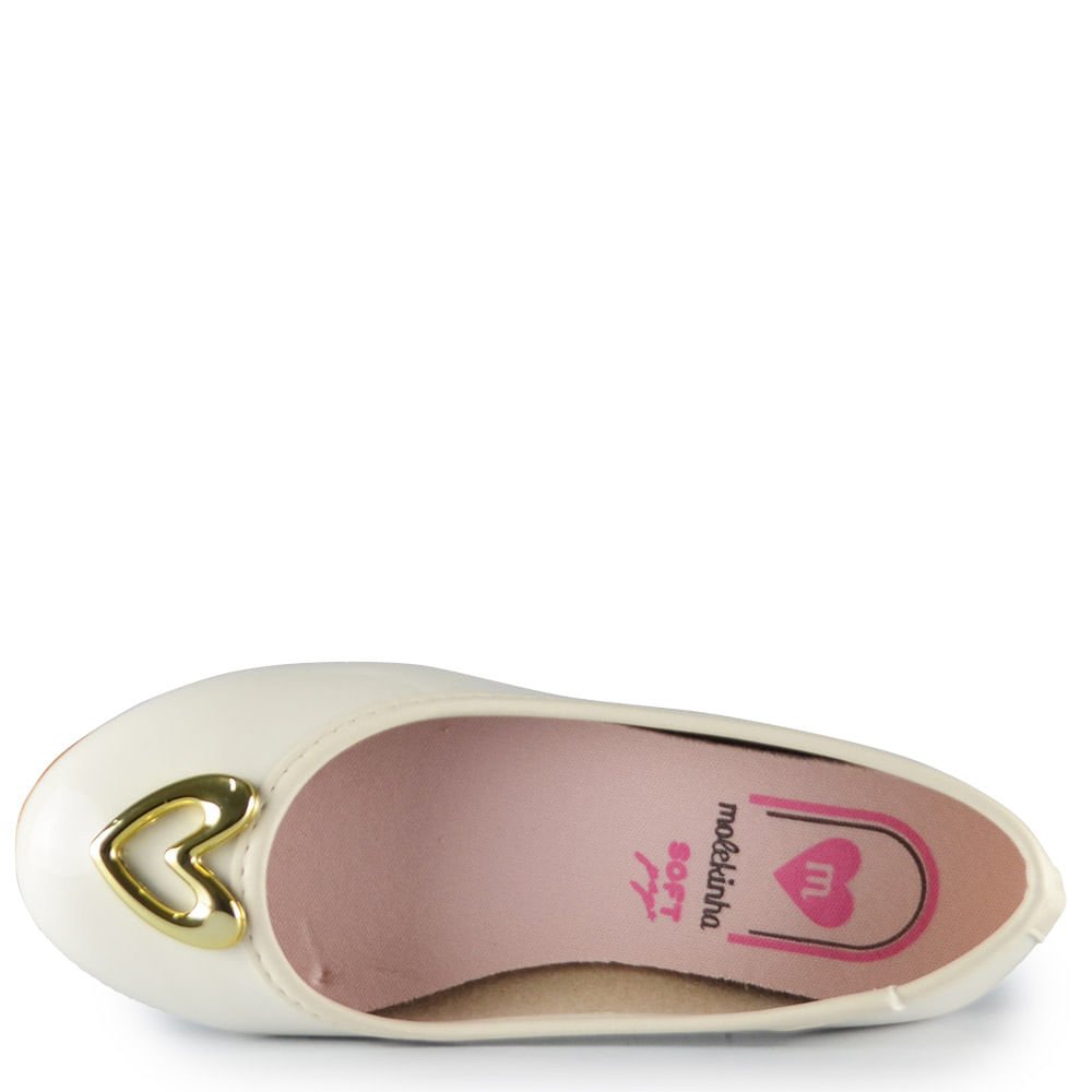 Sapatilha Infantil Molekinha Feminina 2502.1017 Off White 4