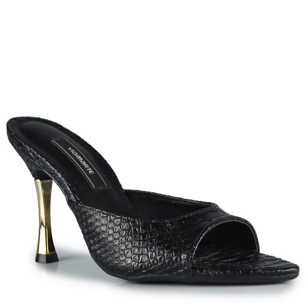 Tamanco Via Marte Feminino 337-009-02 Preto 2