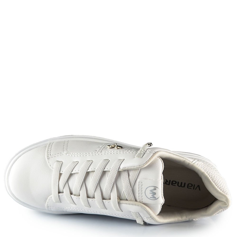 Tênis Casual Via Marte Feminino 281-012-09 Branco 4