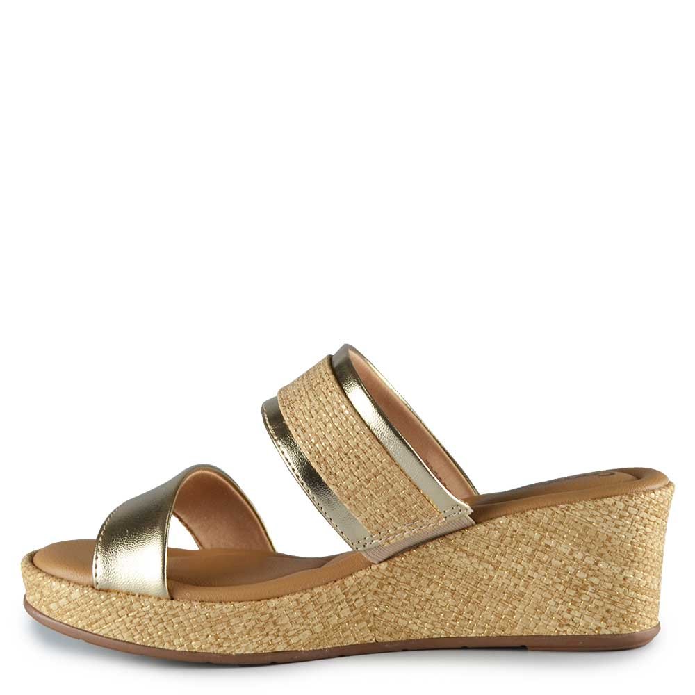 Tamanco Comfortflex Feminino 2653402 Dourado 3