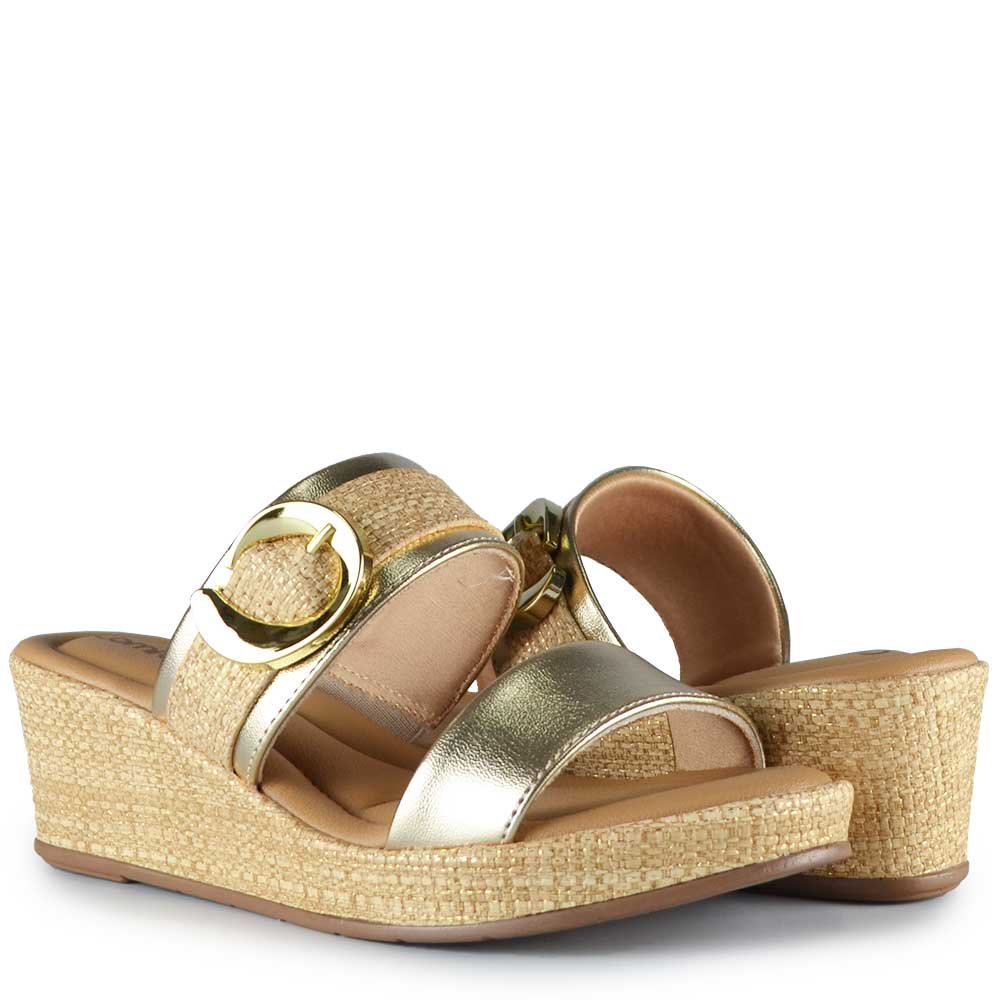 Tamanco Comfortflex Feminino 2653402 Dourado 6