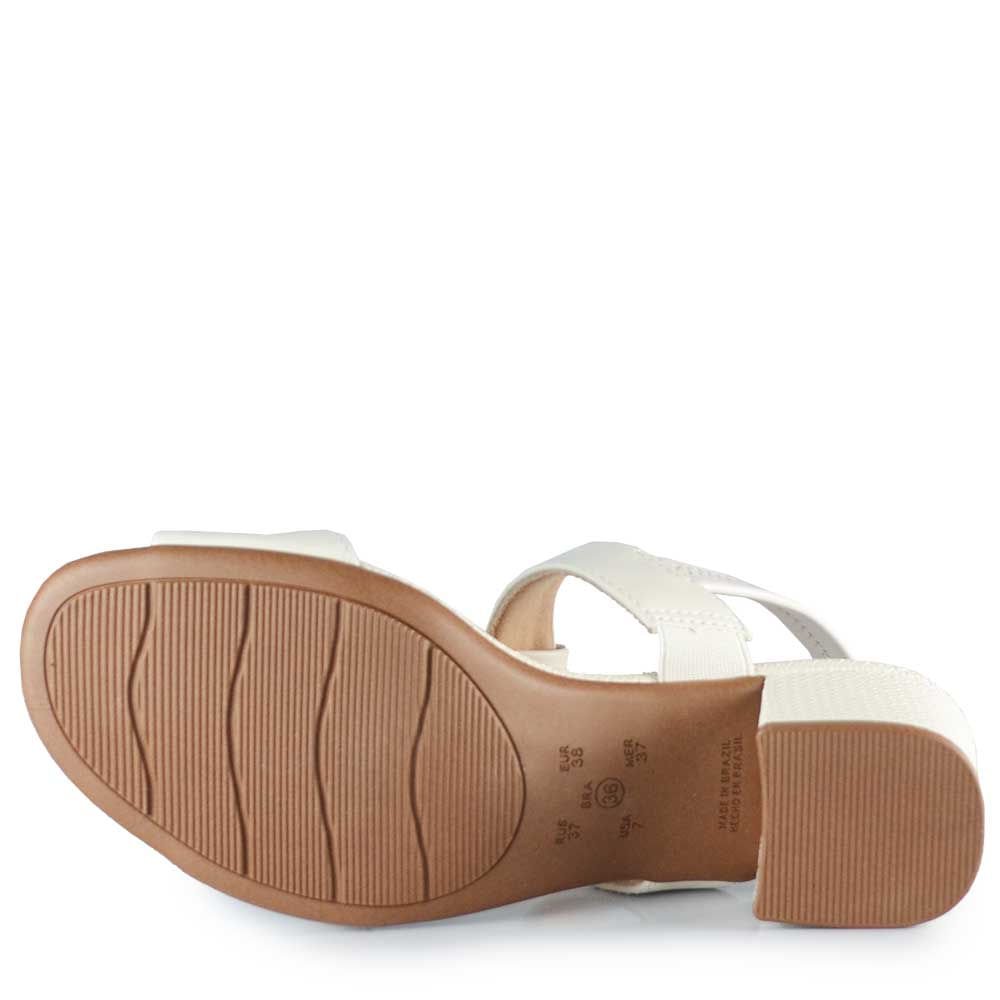 Sandália Salto Bloco Comfortflex Feminina 2657403 Branco 5