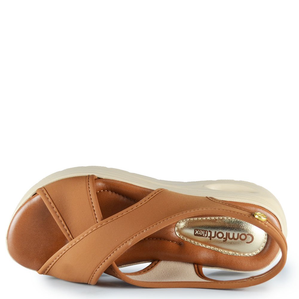 Sandália Anabela Comfortflex Feminina 2640404 Marrom 4