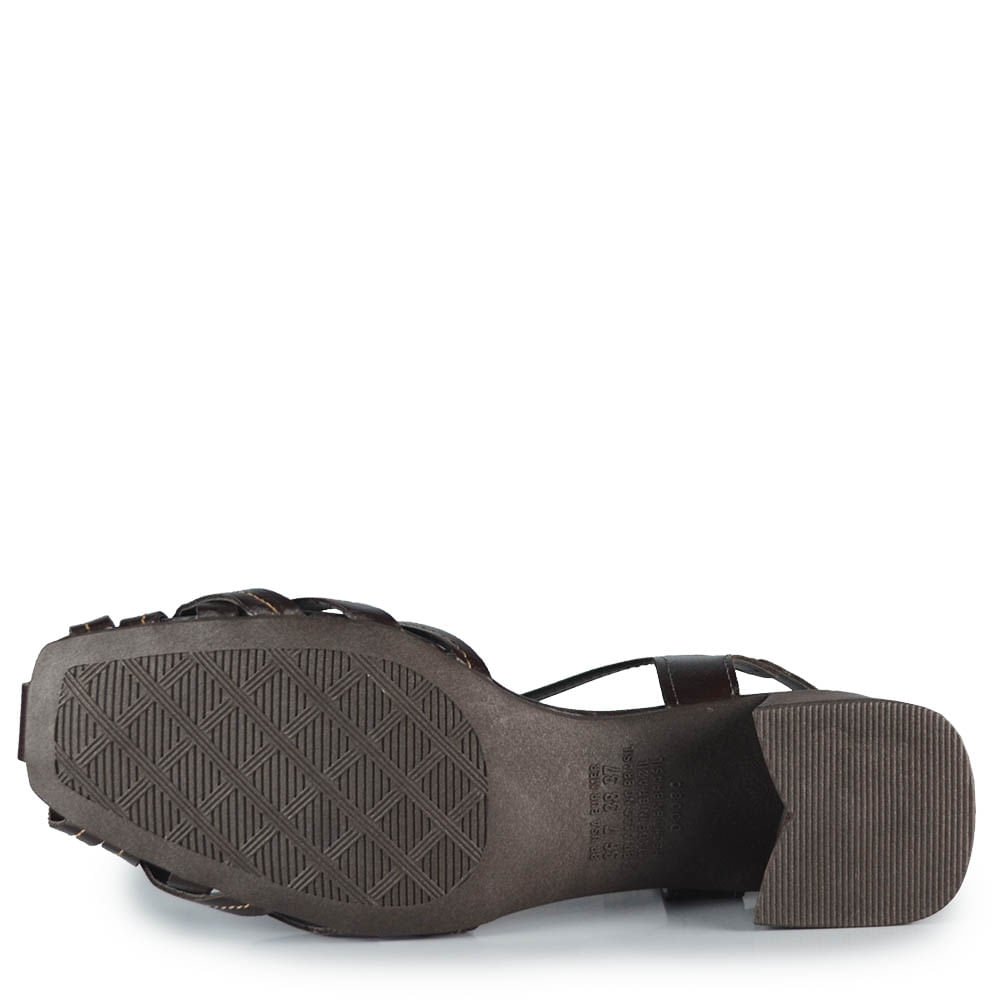 Sandália Salto Bloco Dakota Feminina D2364 Marrom 5
