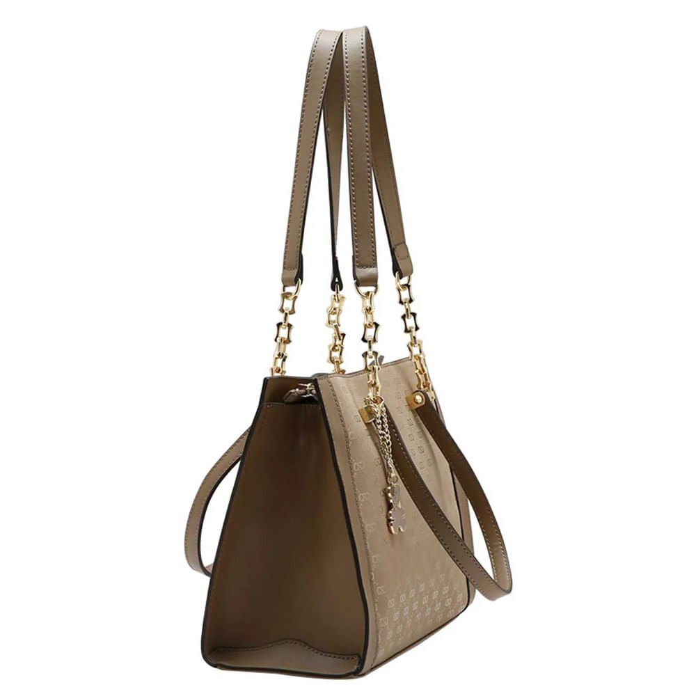 Bolsa Chenson Feminina Shine Monograma CG85797 Bege 3