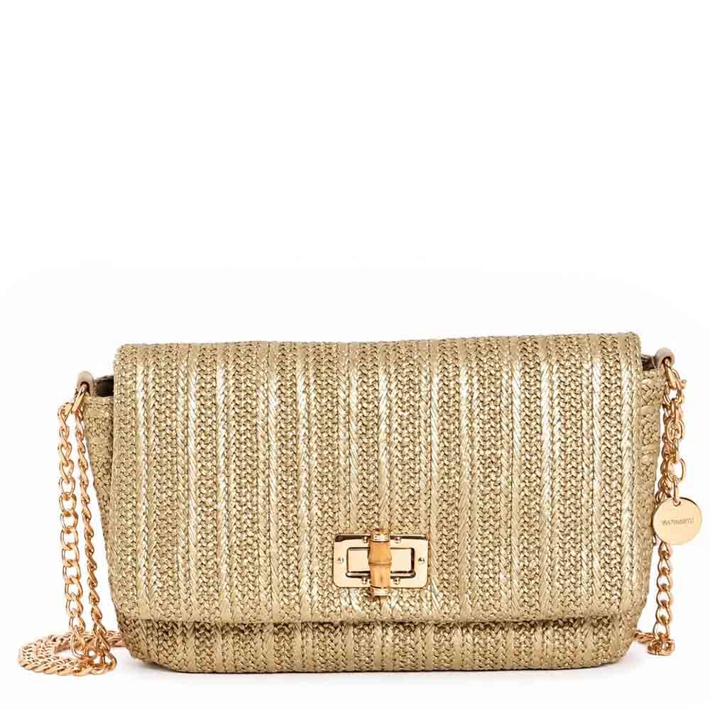 Bolsa Via Marte Feminina Crossbody B1-412-01 Dourado 1