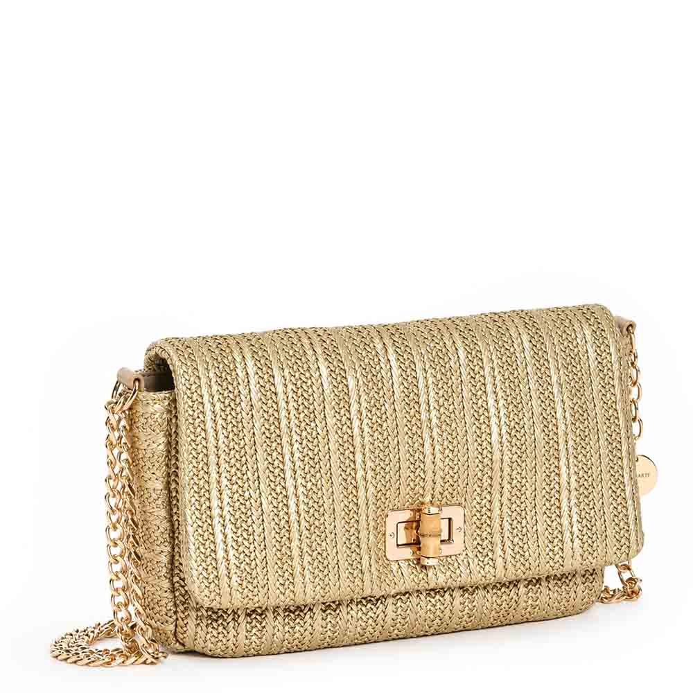 Bolsa Via Marte Feminina Crossbody B1-412-01 Dourado 3