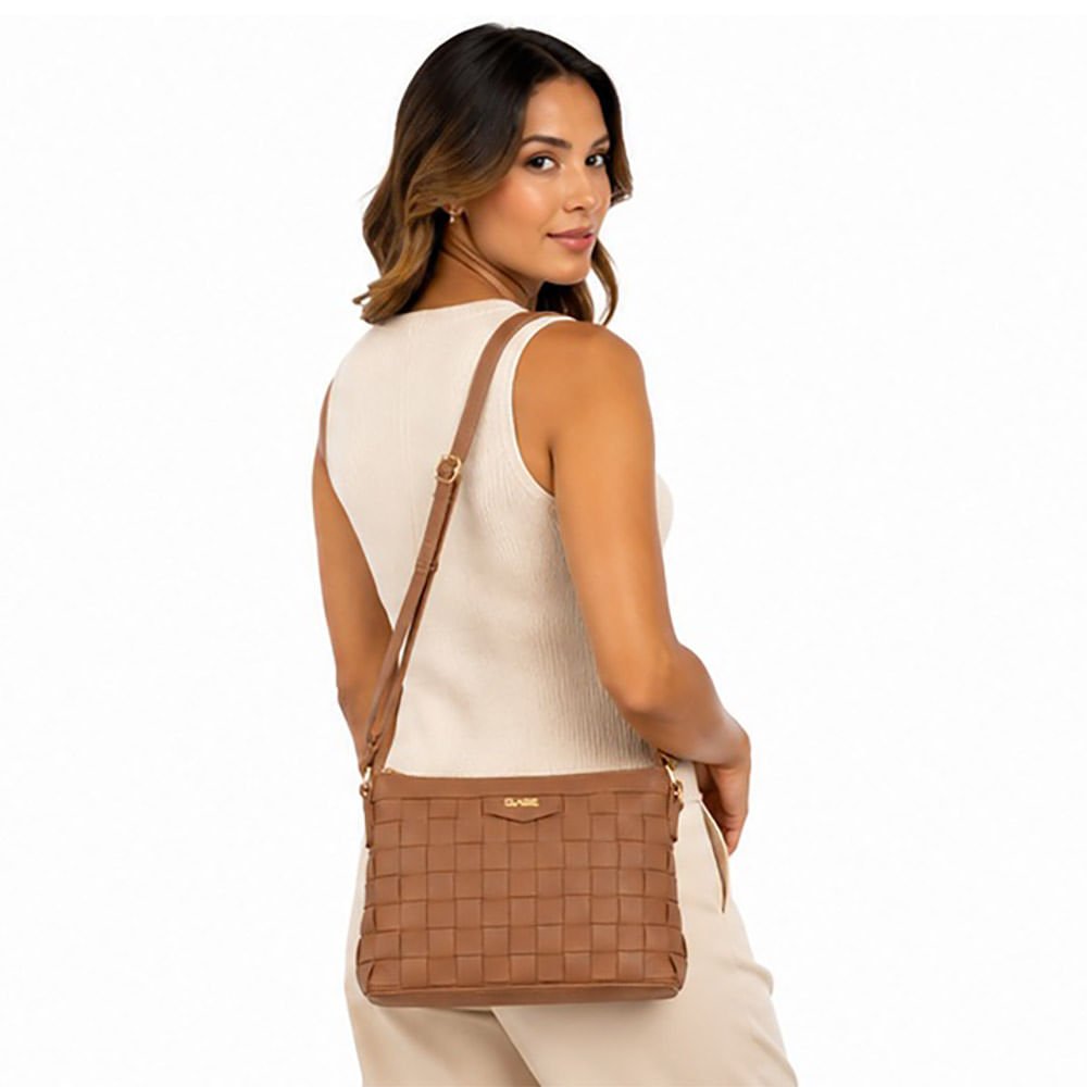 Bolsa Classe Feminina Crossbody 3624 Bege 2