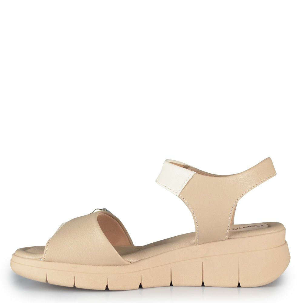 Sandália Anabela Comfortflex Feminina 2687405 Bege 3