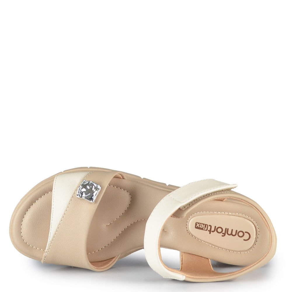 Sandália Anabela Comfortflex Feminina 2687405 Bege 4
