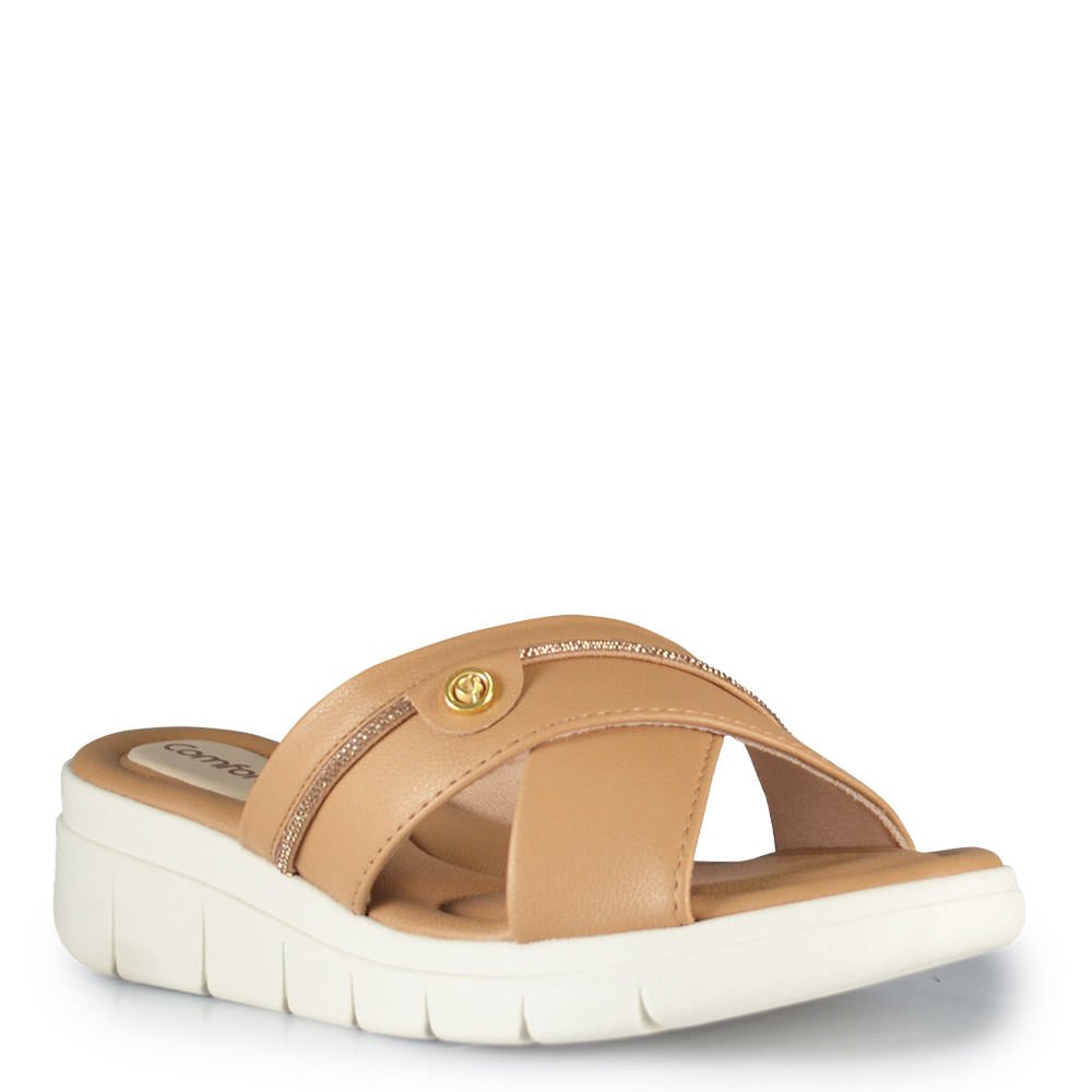 Tamanco Comfortflex Feminino 2687402 Bege 2