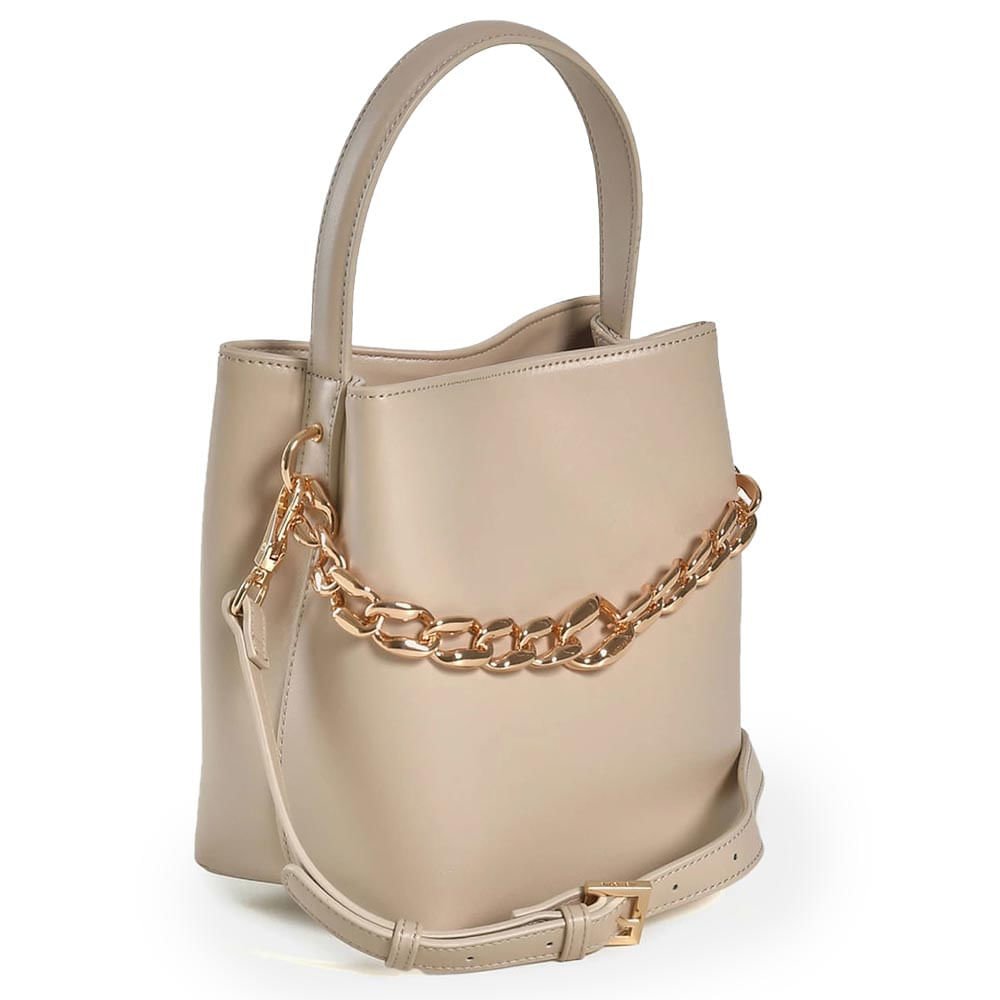Bolsa Bucket Via Marte Feminina B1-311-01 Bege 2