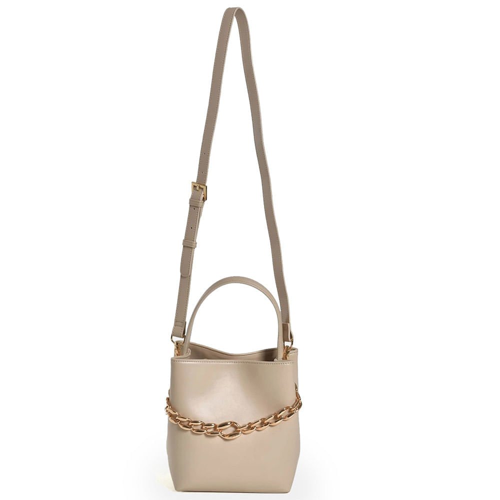 Bolsa Bucket Via Marte Feminina B1-311-01 Bege 3