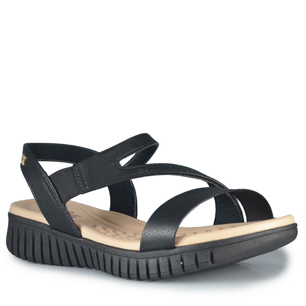 Sandália Papete Soft Li Feminina 10027.10305 Preto 2