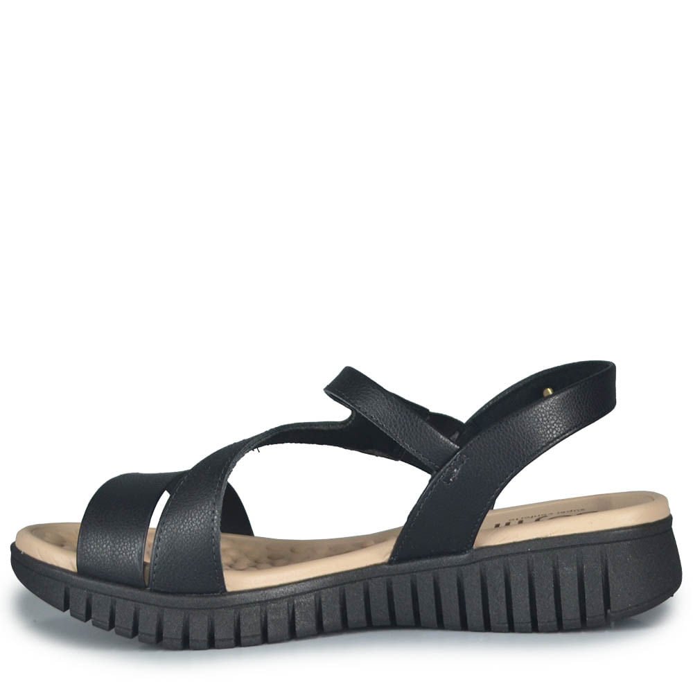 Sandália Papete Soft Li Feminina 10027.10305 Preto 3