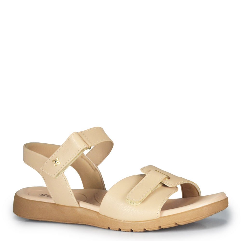 Sandália Papete Soft Li Feminina 10071.10666 Creme 2