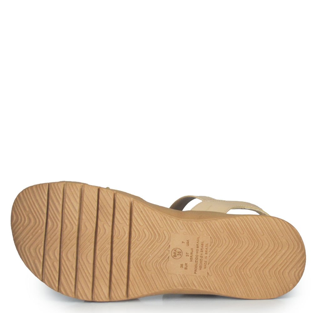 Sandália Papete Soft Li Feminina 10071.10666 Creme 5