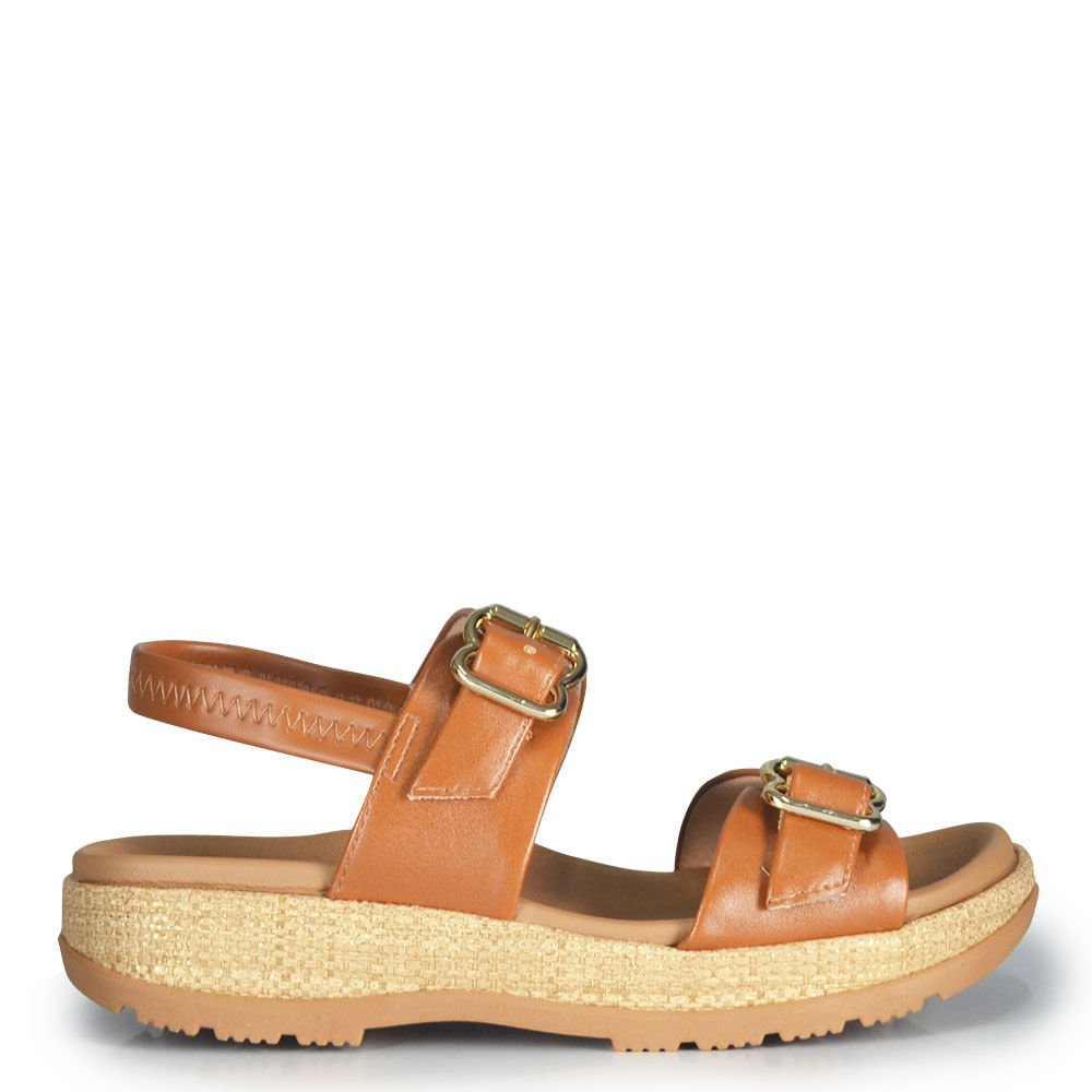 Sandália Flatform Comfortflex Feminina 2644403 Marrom 6