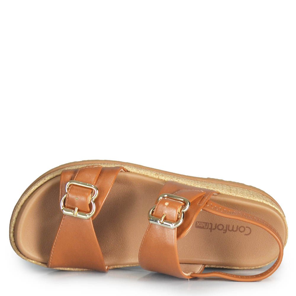 Sandália Flatform Comfortflex Feminina 2644403 Marrom 3