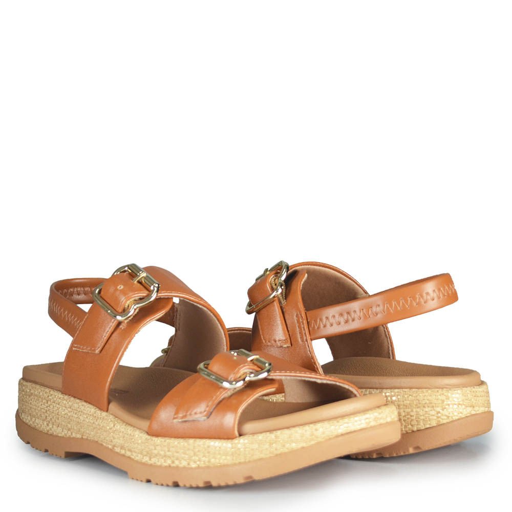 Sandália Flatform Comfortflex Feminina 2644403 Marrom 5