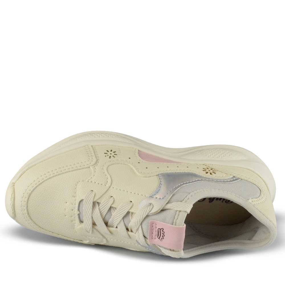 Tênis Casual  Pink Cats Infantil Feminino V5822 Off-white 4