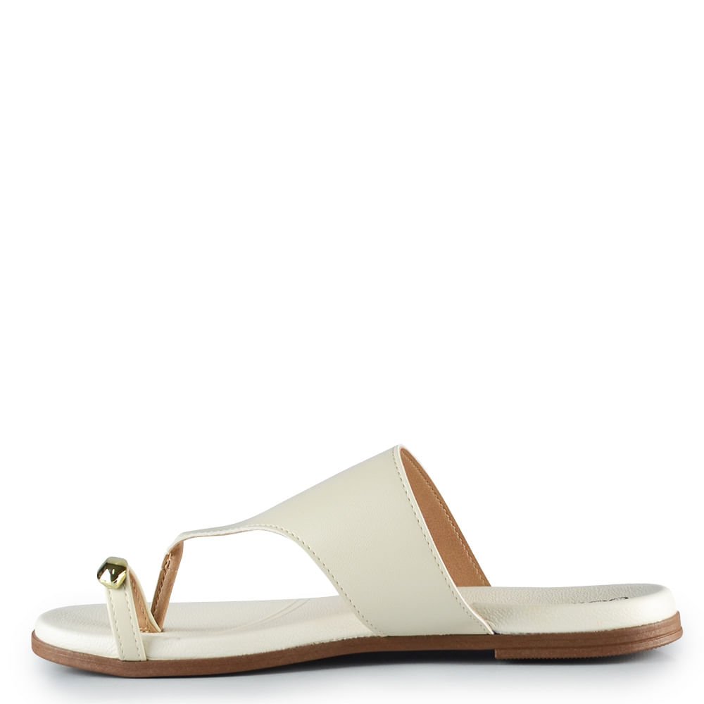 Sandália Rasteira Beira Rio Feminina 8507.230 Off-white 3