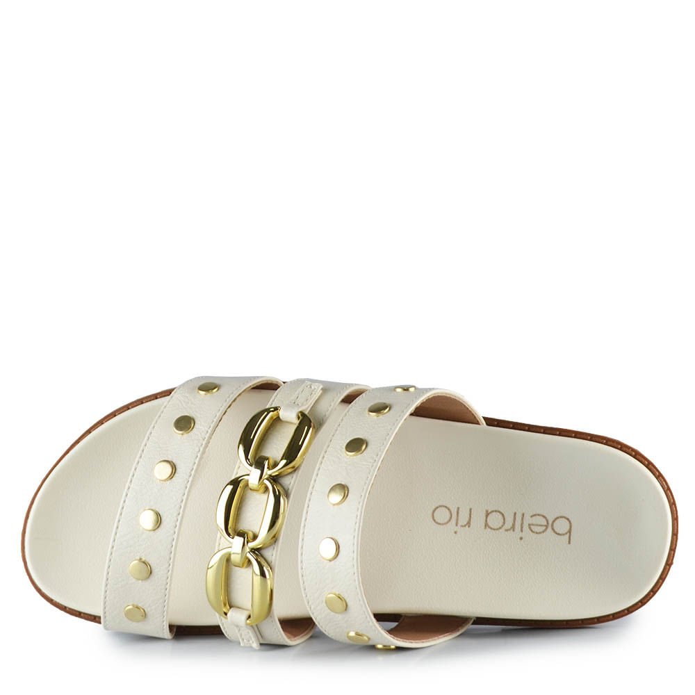 Sandália Papete Beira Rio Feminina 8578.102 Off-white 4