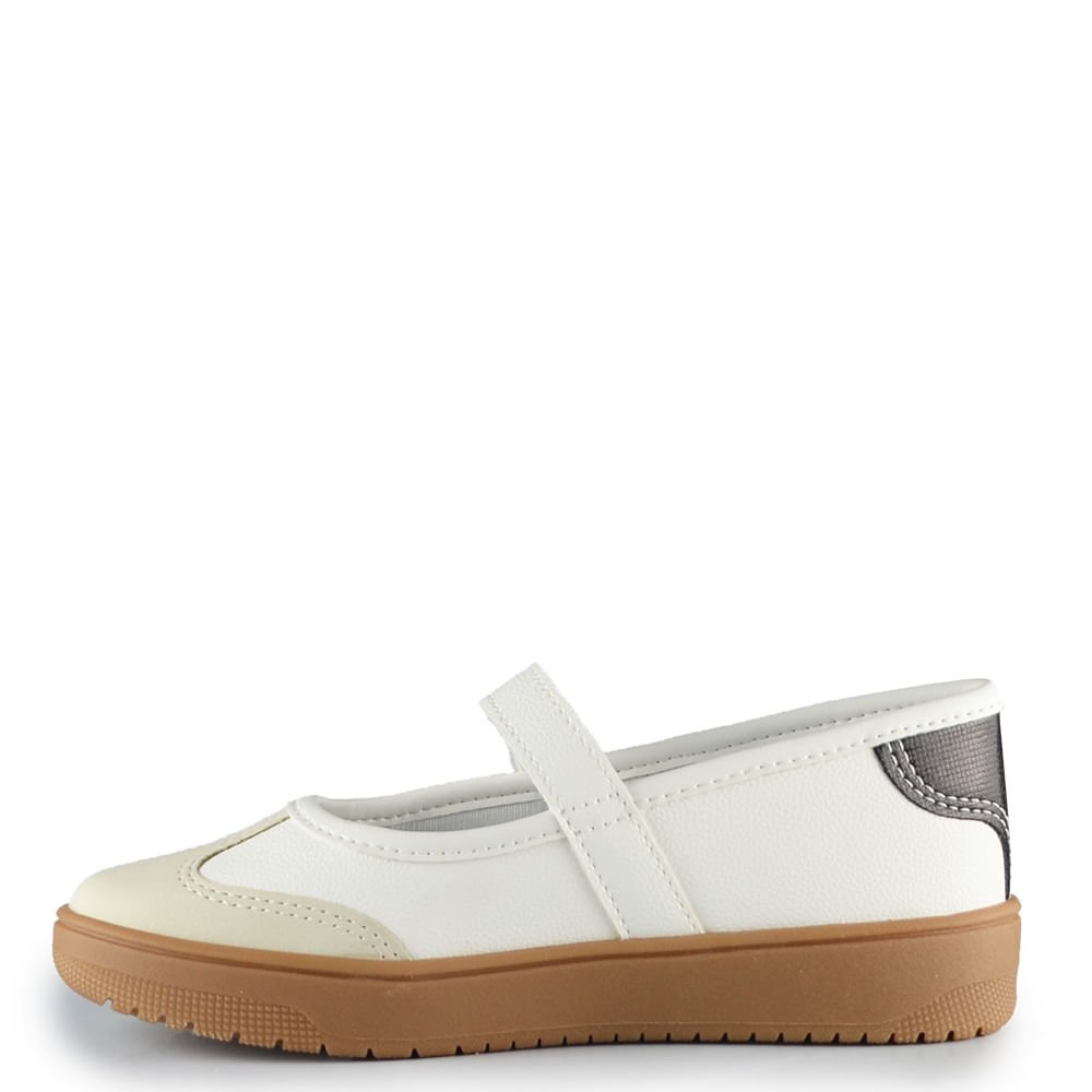 Tênis Mary Jane Juvenil Pink Cats Feminino V6825 Off-white 3