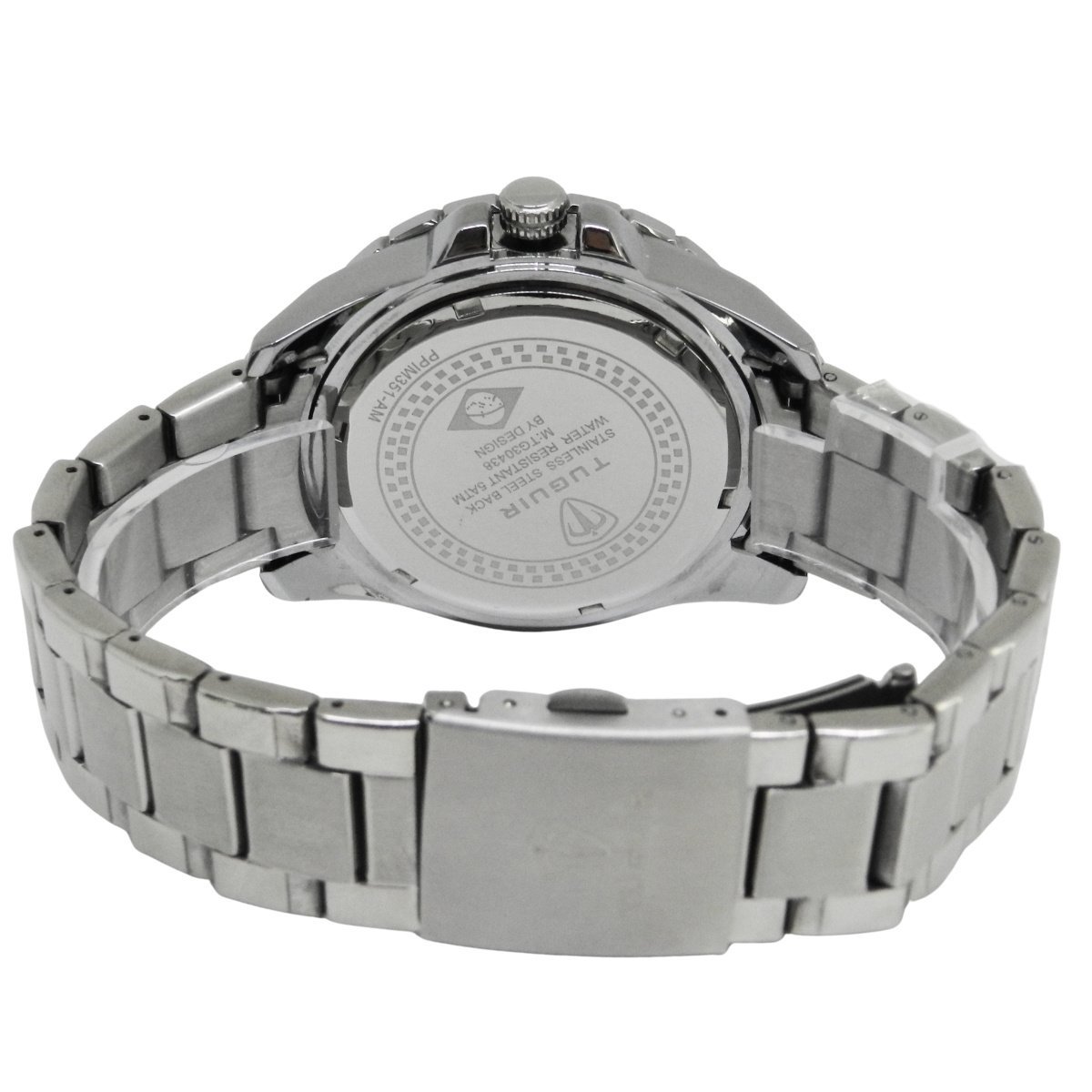 Relógio Masculino Tuguir Analógico 2399 Prata e Vermelho Prata 6