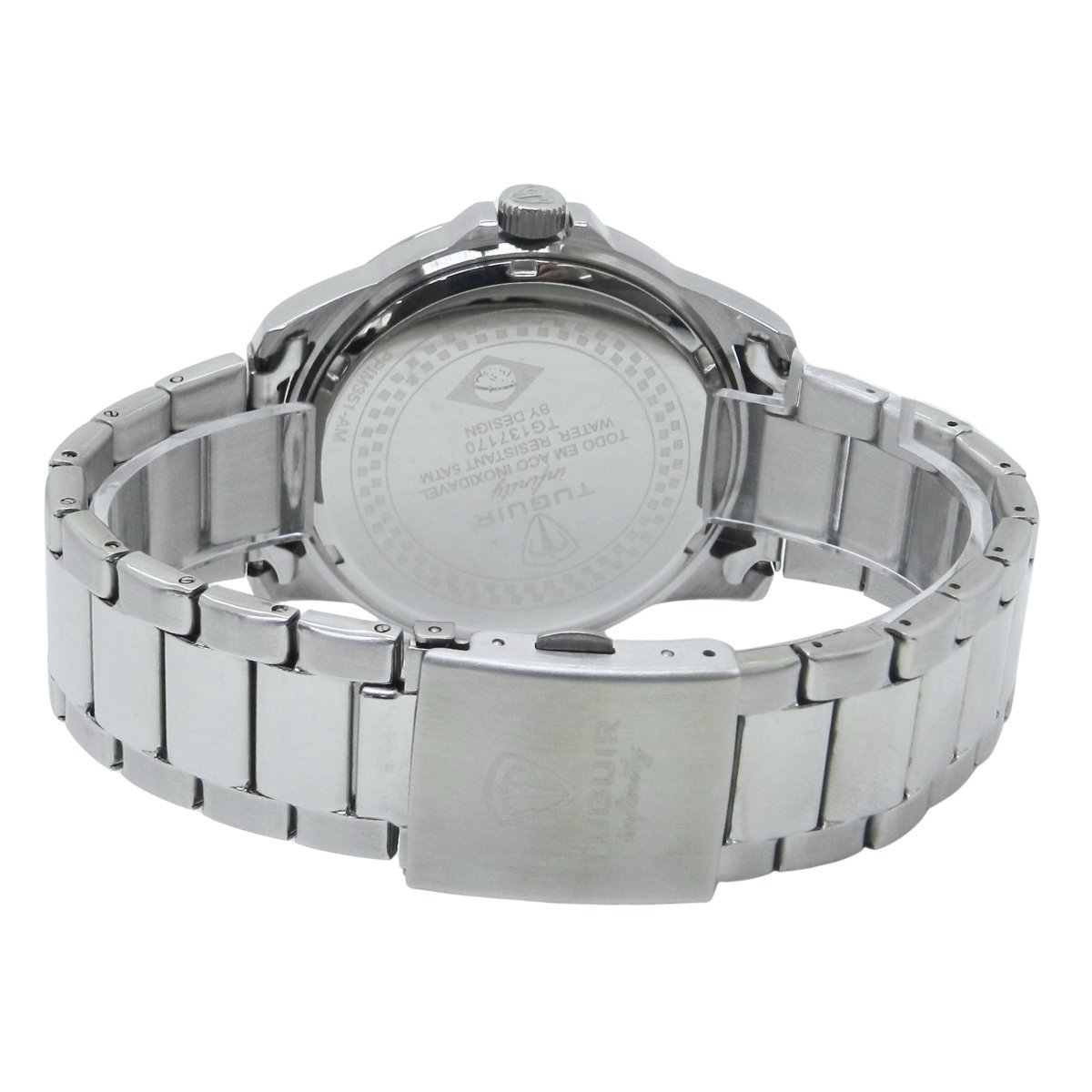 Relógio Masculino de Aço Tuguir Analógico Infinity 9169A Prata e Branco Prata 6