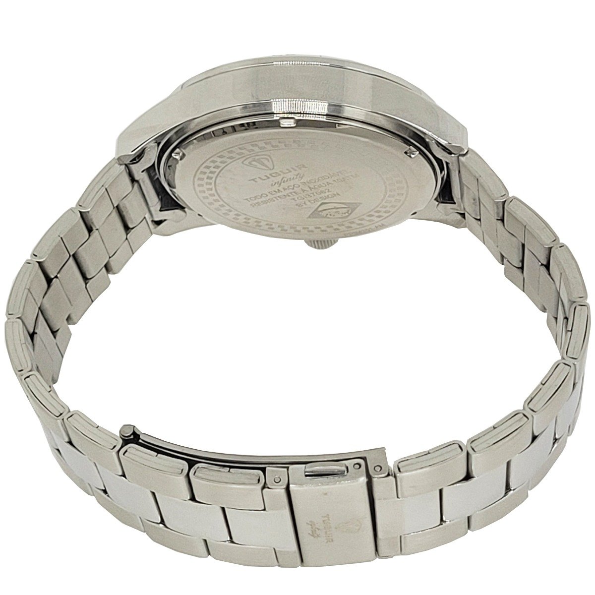 Relógio MultiFunção Masculino Tuguir Analógico Infinity TGI37062 Prata e Preto Prata 4