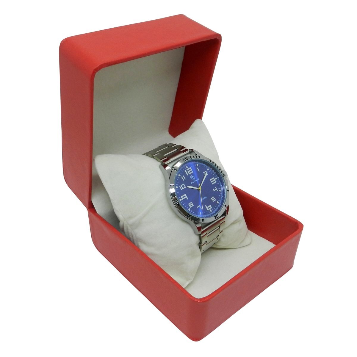 Relógio Masculino Tuguir Analógico TG222-1C Prata e Azul Prata 3